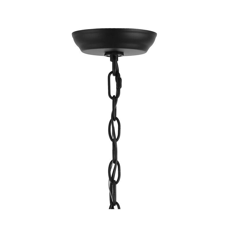 Oberto Ring Iron Rustic Farmhouse LED Chandelier