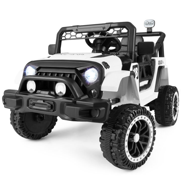 12V Kids Ride On Toy Truck with 3 Speeds and Remote Control for Yard