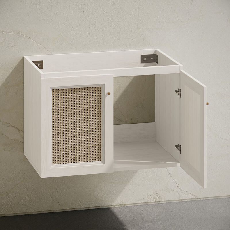 Classe 30" Wall-Mounted Bathroom Vanity in White Oak without Sink Top image number 5