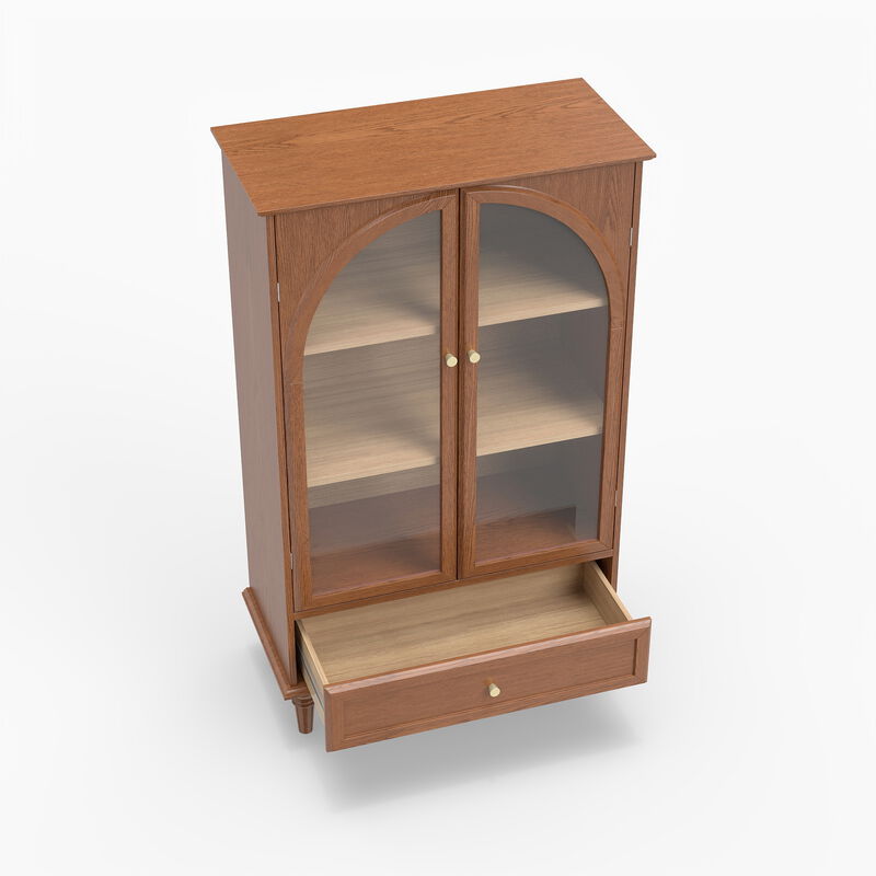 Swulu Arched Glass Accent Cabinet image number 8