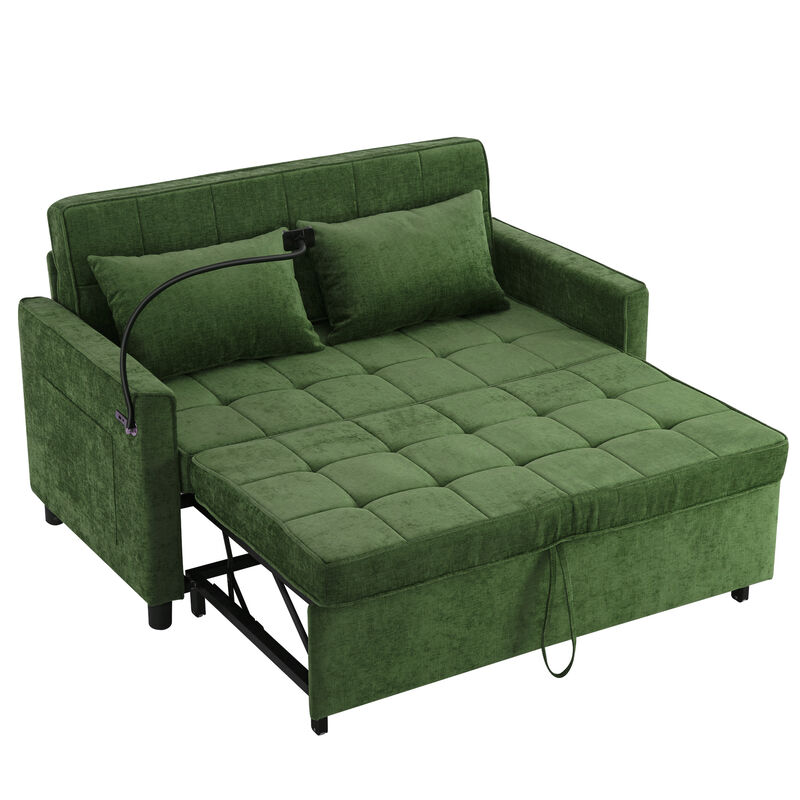 Whisen Pull-out  Loveseats, Reversible Backrest Cushion, Side Pockets, 2 USB Ports, Phone Holder image number 4