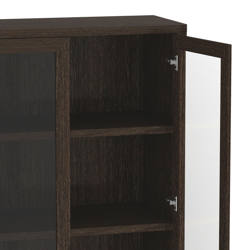 Rivington Brown Bookcase Cabinet (Set of 2)