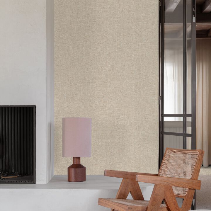 Surfaces Faux Unis Natural Beige Wallpaper SF1213