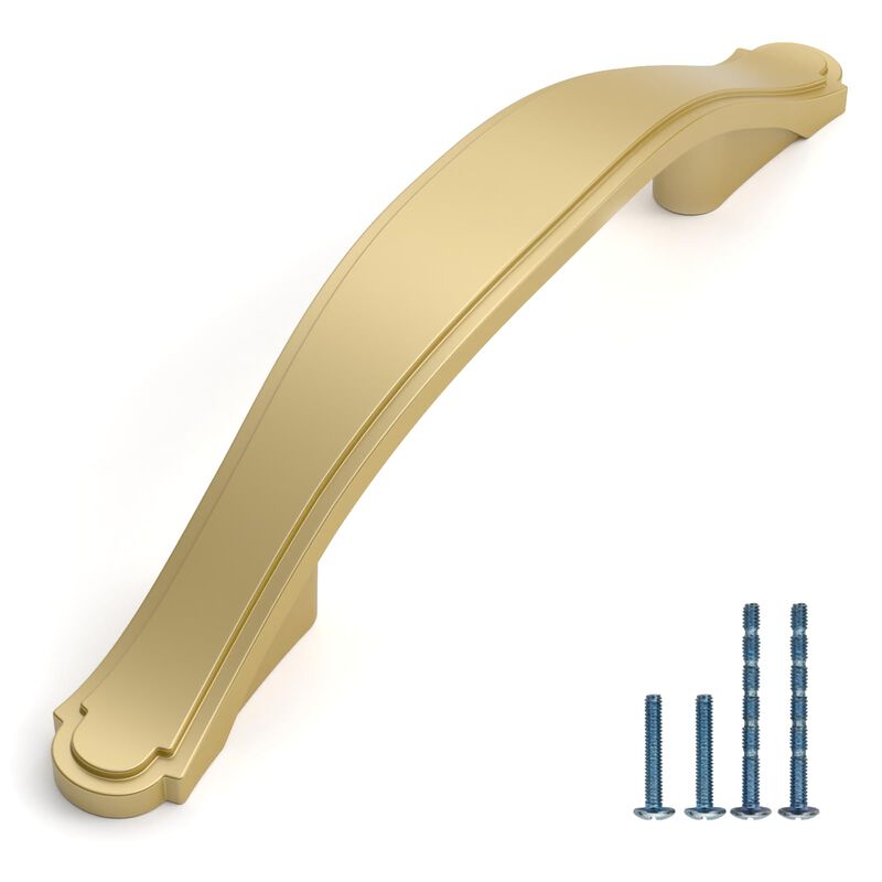 AOOTOCH 10 Pack Brushed Gold Cabinet Pulls 3 Inch Kitchen Cabinet Handles Kitchen Handles for Cabinets Gold Drawer Pulls Dresser