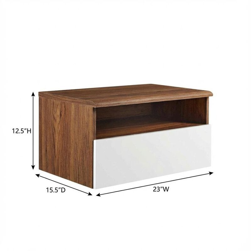 Wall Mount Nightstand with Sleek Design and Compact Size image number 1