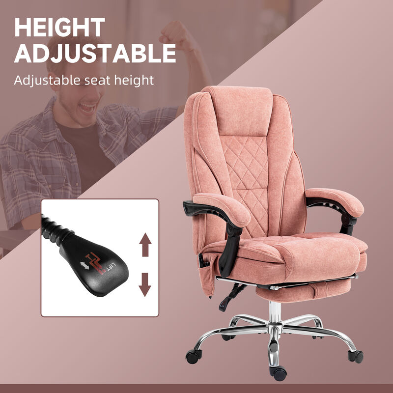 Hivvago Heated Massage Office Chair with Recline and Footrest image number 4