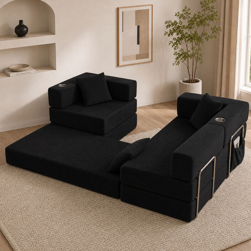 Mernri 108'' Modular Sectional Sleeper Sofa image number 7