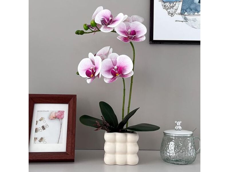 Purple Artificial Orchid Flowers Vase Filler Orchids White image number 1