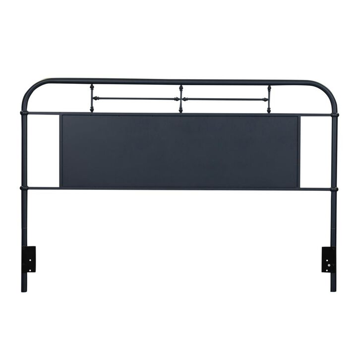 Liberty Furniture Vintage Series King Metal Headboard - Navy in Distressed Metal