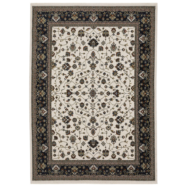 HomeRoots Oriental Area Rug With Fringe
