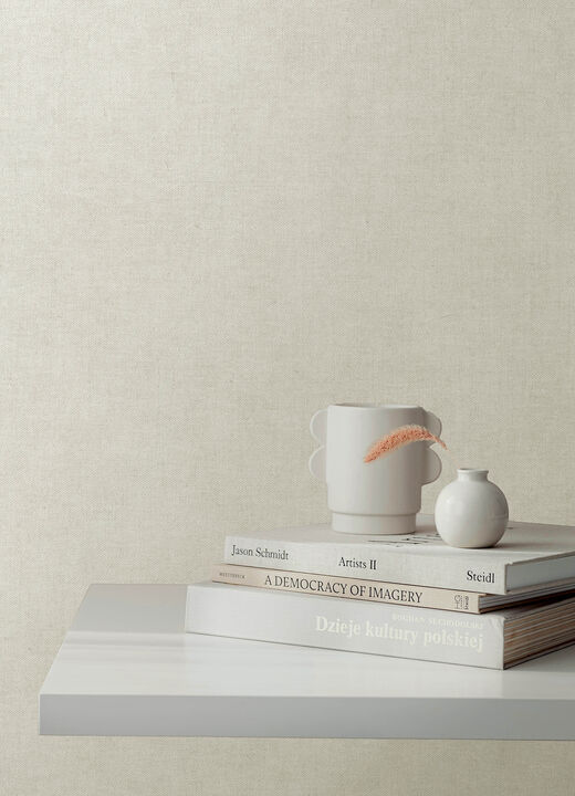 Nuovo Off-White Faux Linen Wallpaper