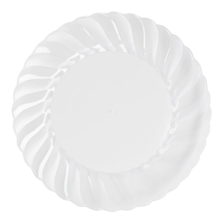7.5" Clear Flair Plastic Salad Plates (180 Plates)