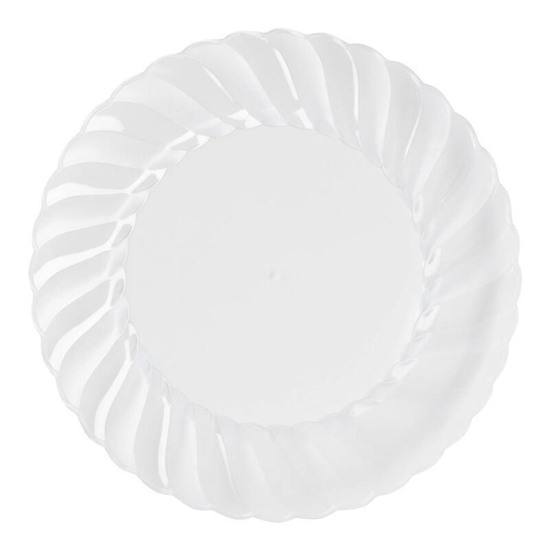7.5" Clear Flair Plastic Salad Plates (180 Plates) image number 0