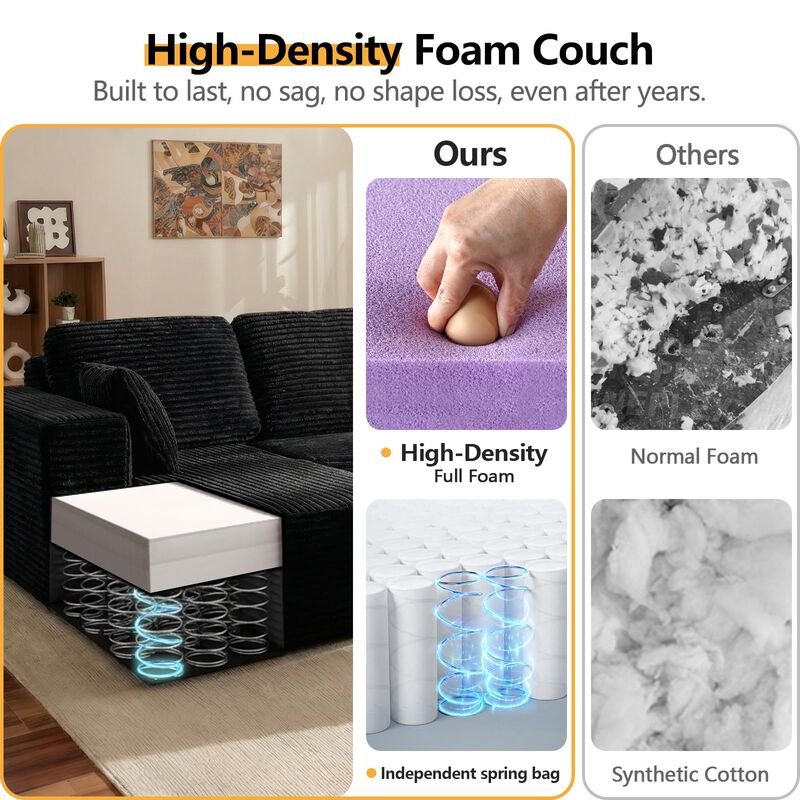 Snexli Compressed L-Shape Sectional Sofa image number 1