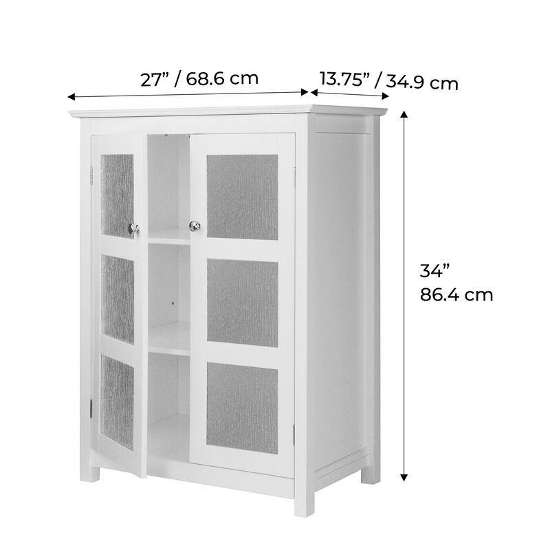 Teamson Home Connor Floor Cabinet with 2 Glass Doors