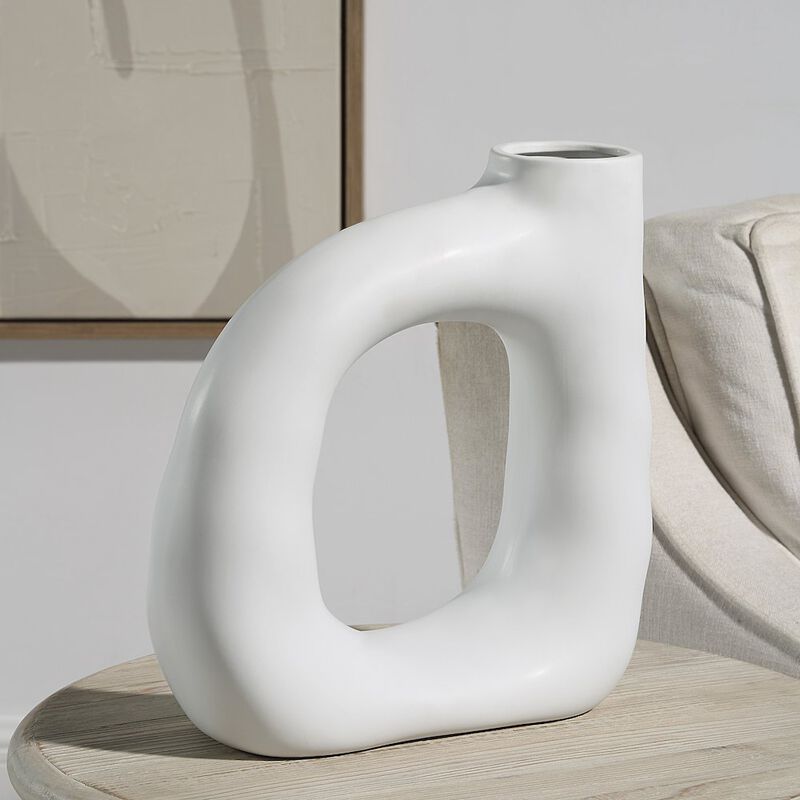 Renwil Vostra Vase In White Color