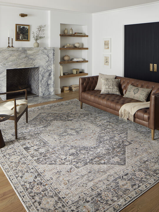 Monroe MON01 Charcoal/Multi 3'9" x 5'9" Rug