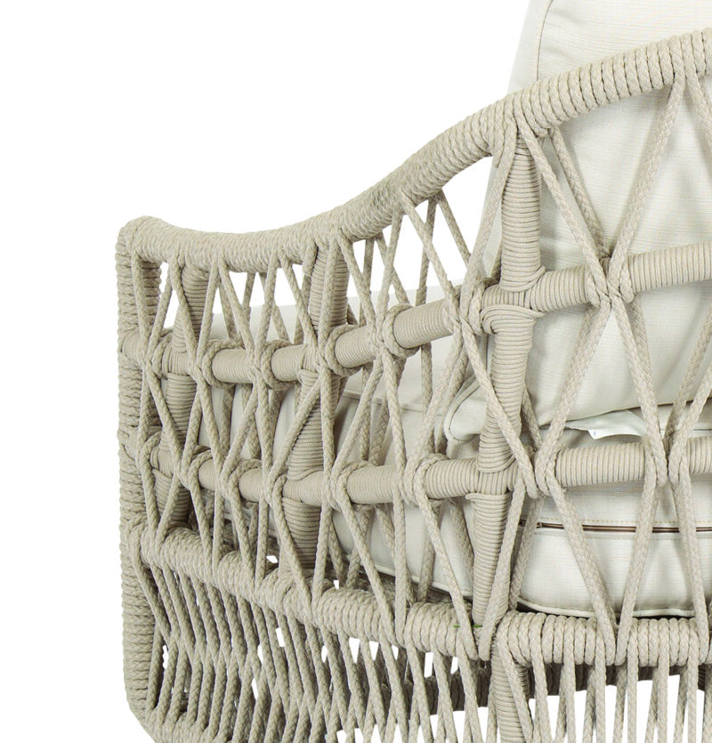 Dana Rope Sofa in Linen Canvas w/ Self Welt