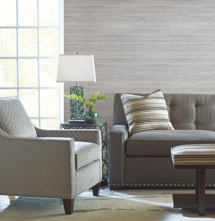 Cattail Weave Grey Peel & Stick Wallpaper (Set of 2)