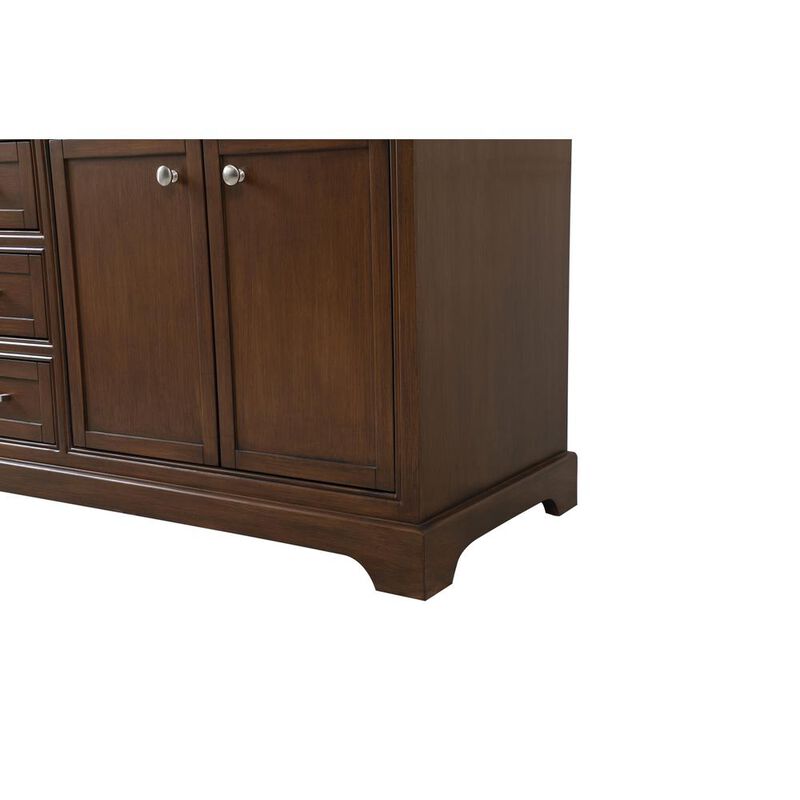 Elegant Kitchen and Bath 72 inch double bathroom vanity in teak