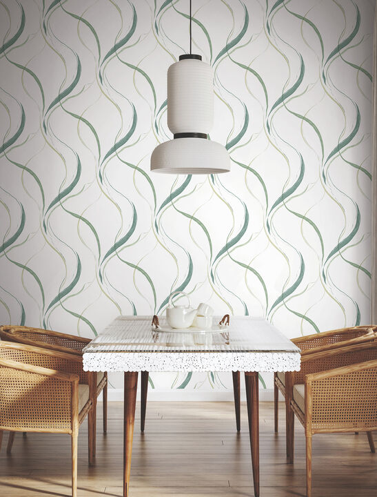 Ink Flow Green Wallpaper (Set of 2)