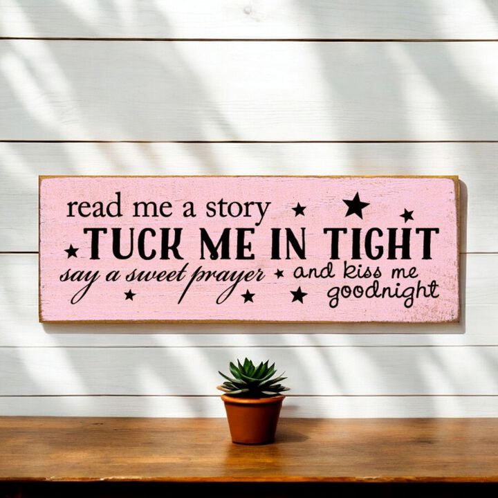 Rustic Knotty Pine Hanging Wall Sign with Story Quote Decorative Home Accent Plaque