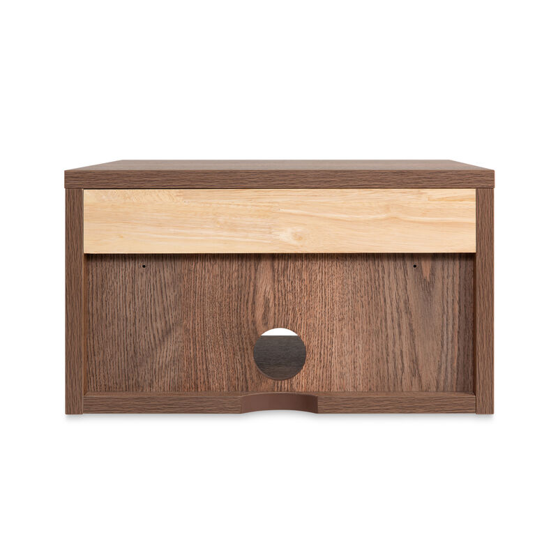 Ettore Mid-Century Modern Floating Wall Mounted Nightstand with Soft-Close Drawer and Cable Hole (Set of 2) image number 5
