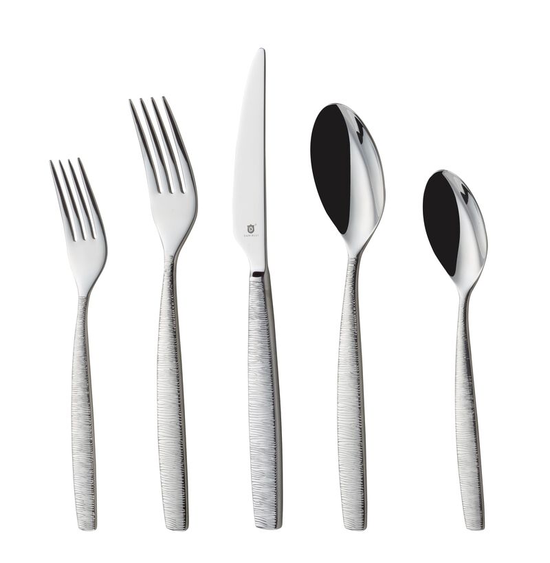 Danialli Mezzano Engraved Silverware Set, Durable 18/10 Stainless Steel Flatware Set, Dishwasher Safe, Built to Last image number 0