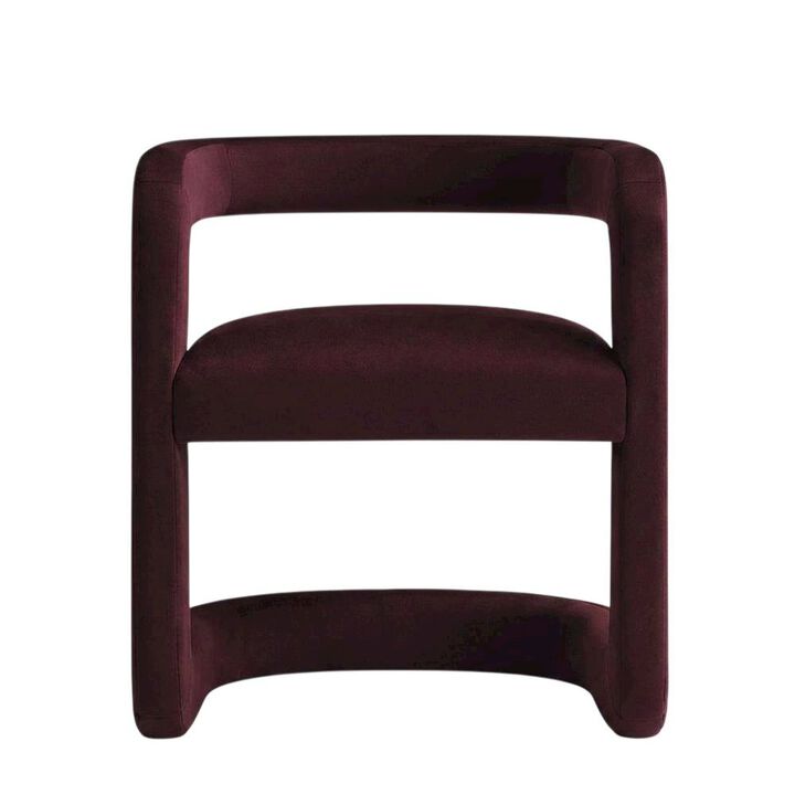 Performance Velvet Barrel Dining Chair with Arms, Cadet Blue