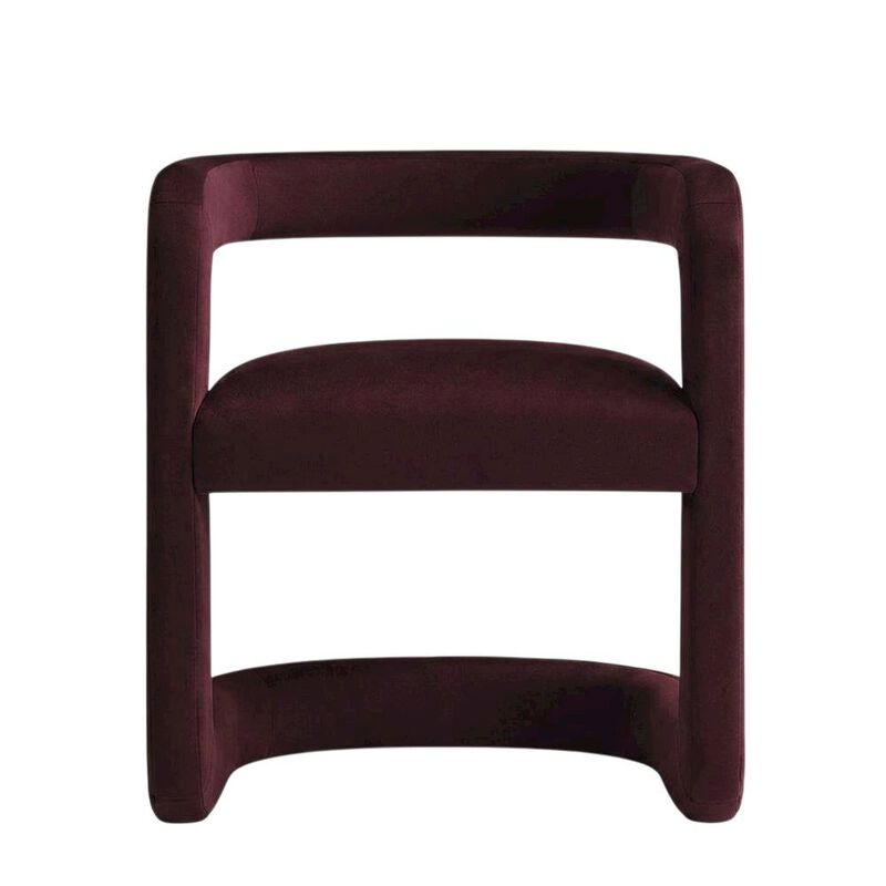 Performance Velvet Barrel Dining Chair with Arms, Cadet Blue image number 0