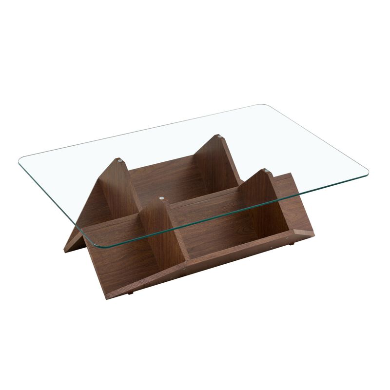 Molcul Tempered Glass & MDF Coffee Table image number 8
