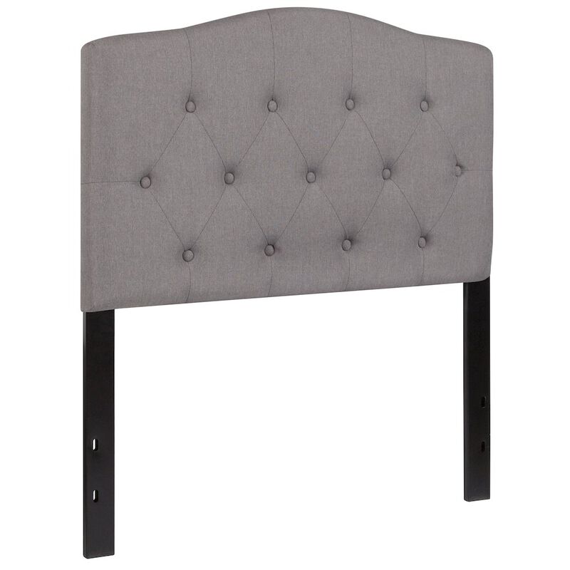 Flash Furniture Tufted Upholstered Twin Size Headboard in Light Gray Fabric image number 0