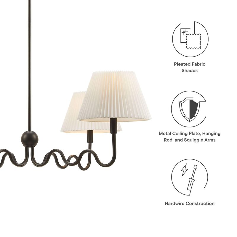 Wave Squiggle 4-Arm Pendant Light image number 2