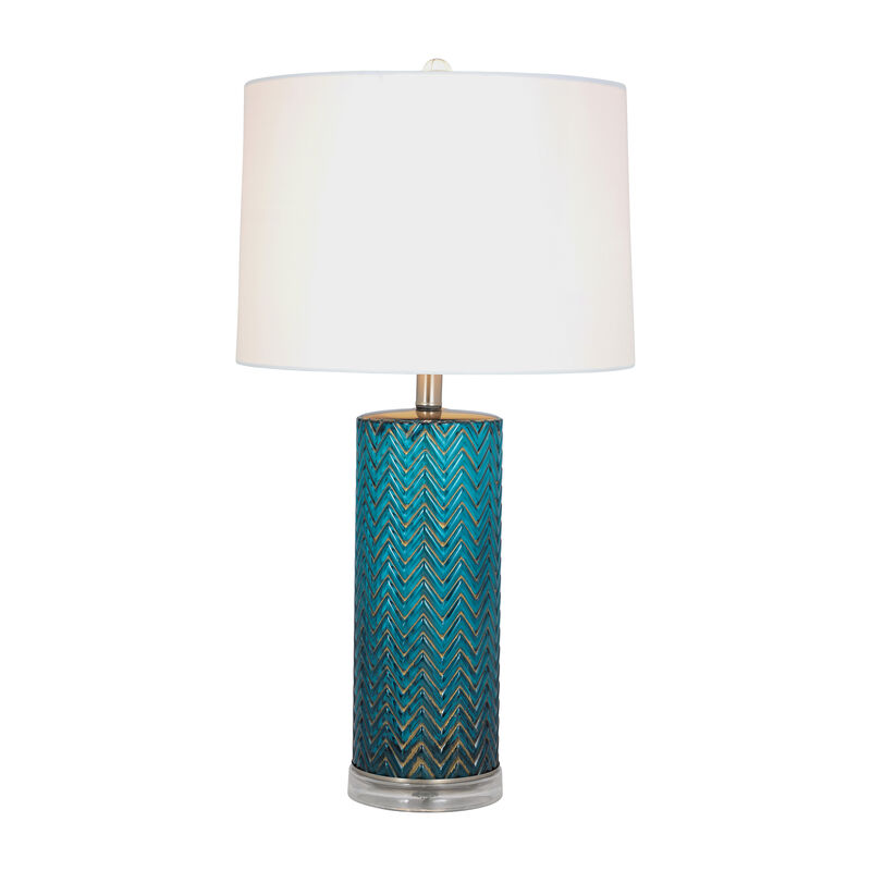 Glass 28" Chevron Table Lamp image number 2