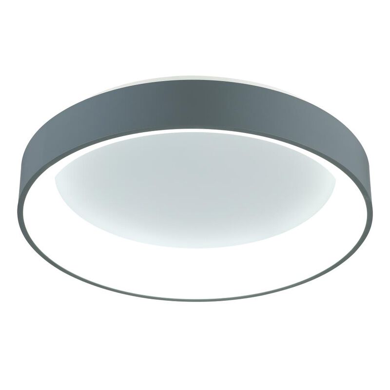 Arenal LED Drum Shade Flush Mount With Gray & White Finish