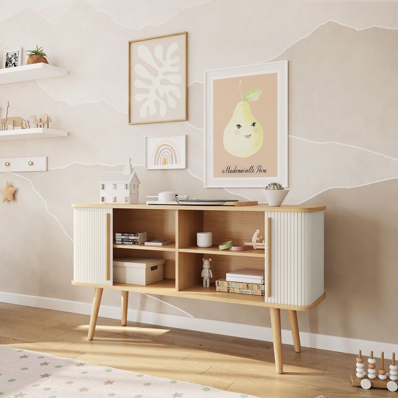 SLIDDO 53'' Sideboard with Doors and Shelves - Credenza.