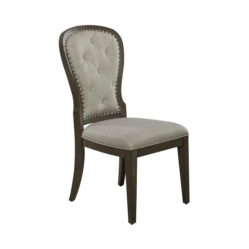 Liberty Furniture Uph Tufted Back Side Chair - Set of 2 Traditional Multi in Dusty Taupe image number 2