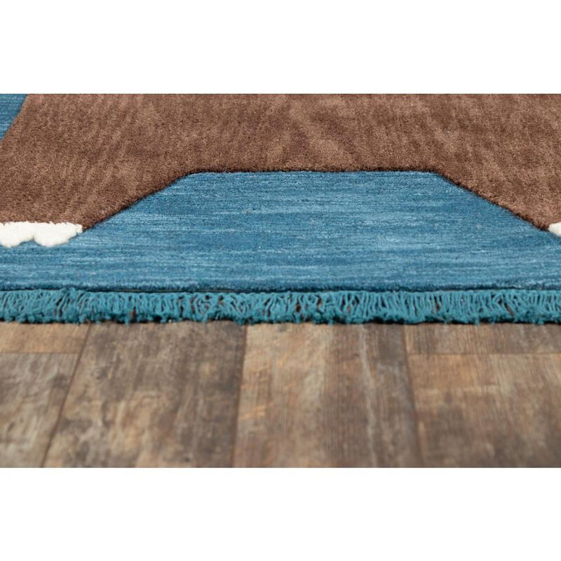 Novogratz Contemporary Rectangle Area Rug, Navy, 4' X 6'