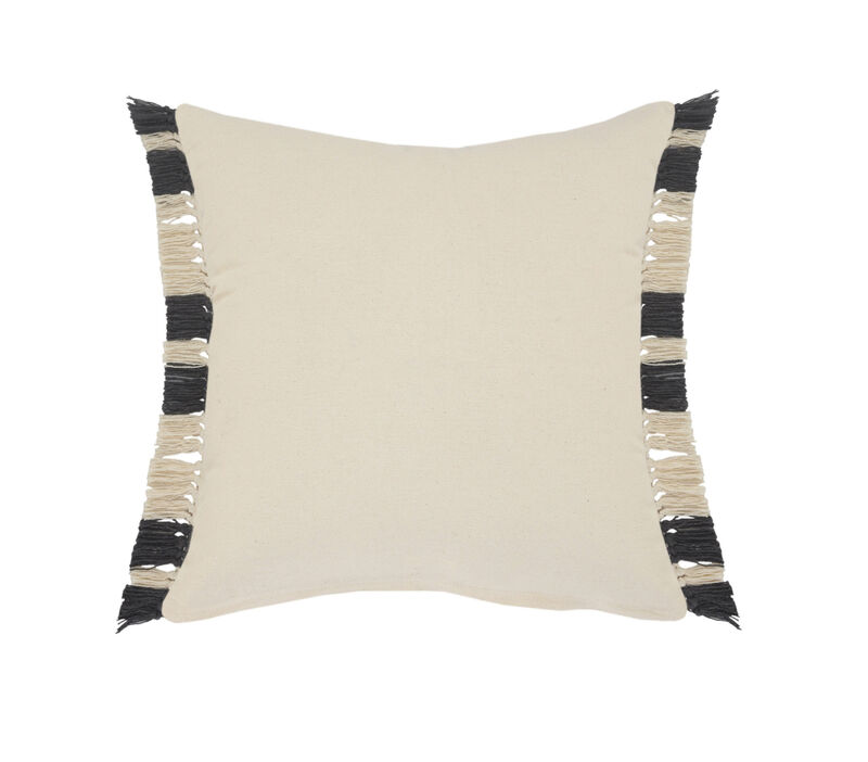 100% Cotton Striped Cushion Pillow &ndash; Zippered Cover for Stylish Decor