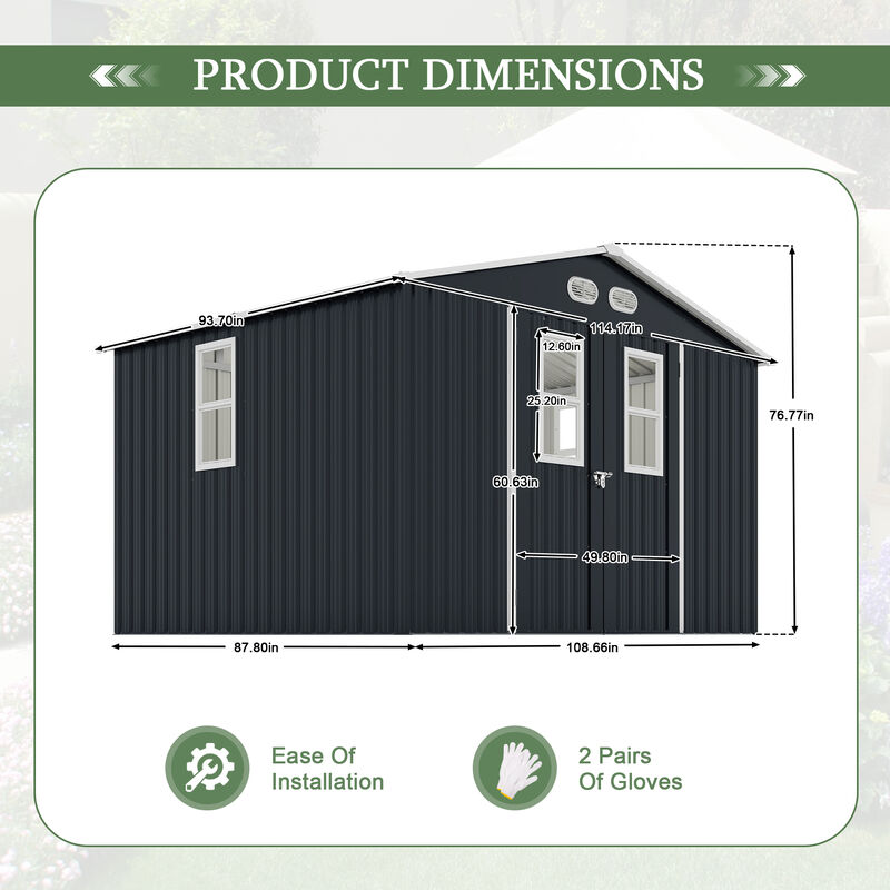 Outdoor Storage Shed, 8x10  protective film image number 3