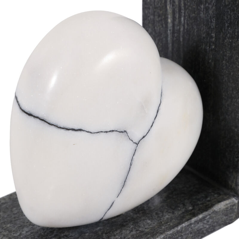 S/2 6" Cracked Marble Bookends image number 3