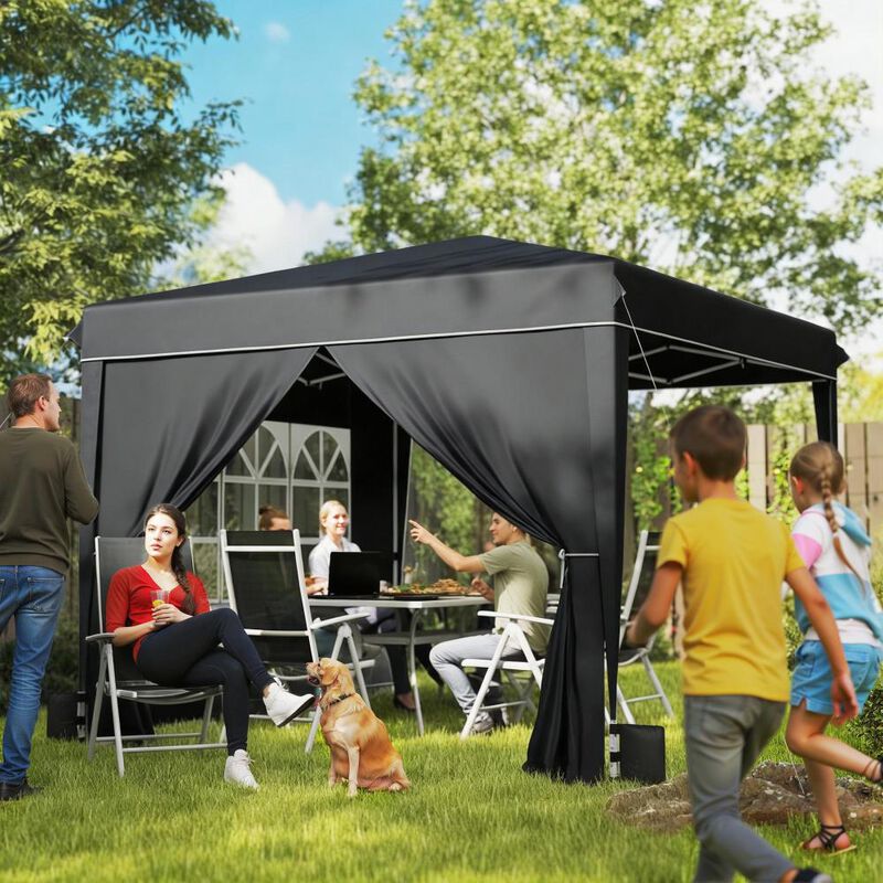 Hivvago 10x10 Pop Up Canopy Tent with Sidewalls image number 1