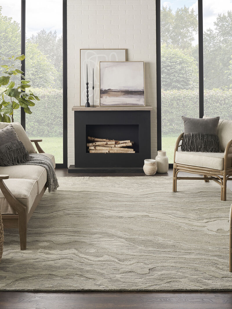 Graceful GRU01 Gray 8'6" x 11'6" Rug
