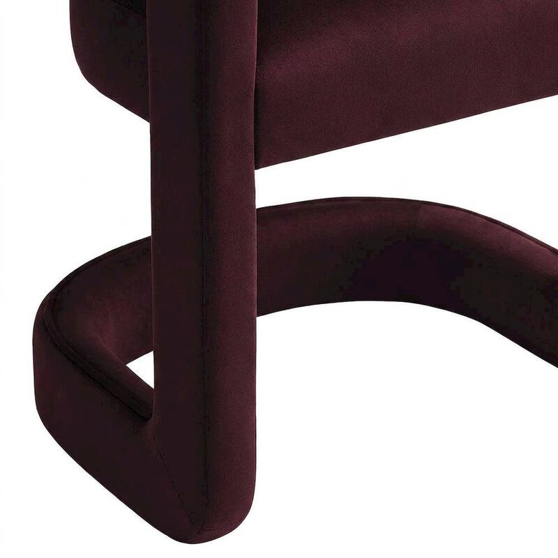 Performance Velvet Barrel Dining Chair with Arms, Cadet Blue image number 6