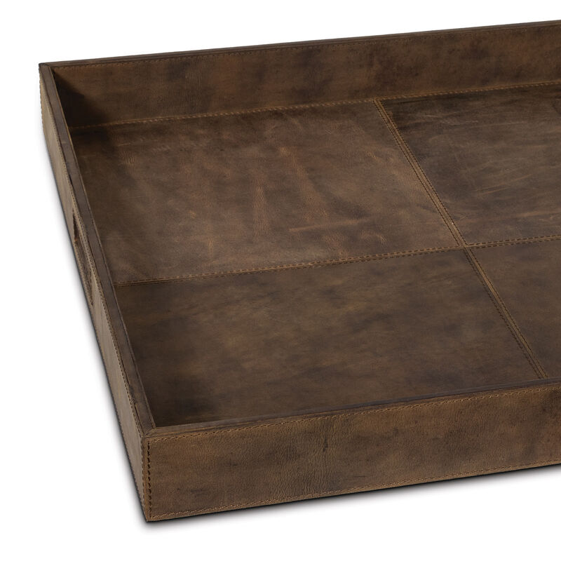 Derby Square Leather Tray