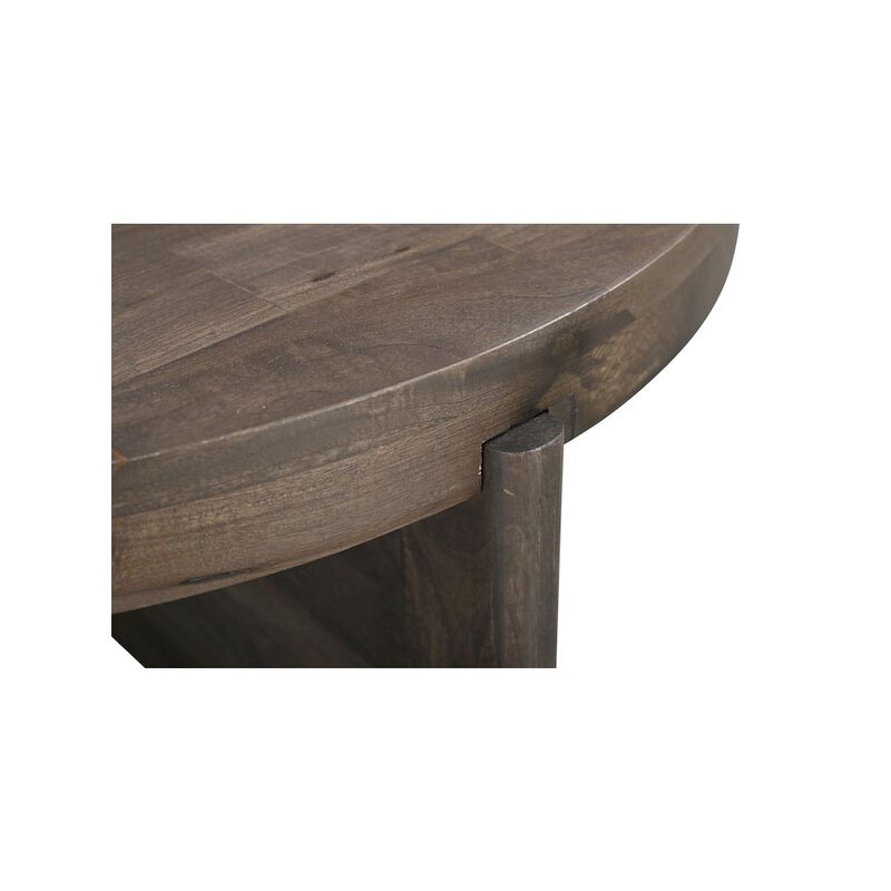 Taran Designs Adrien Round Solid Wood End Table