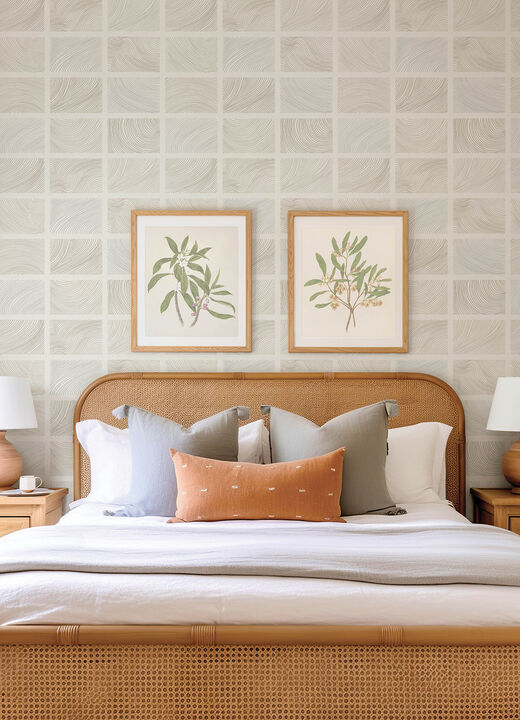 Bronson Ivory Topography Wallpaper