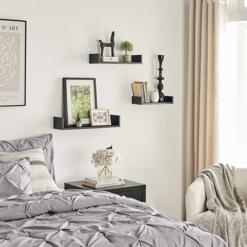 Aalto U-Shaped Floating Wall Shelves - Set of 3 Sizes