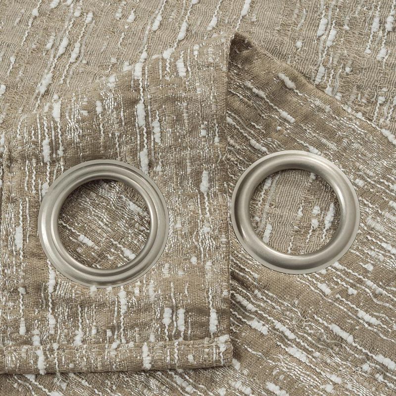 RT Designers Collection Roman Jacquard Premium & Stylish Grommet Panel Pair 38" x 84" Taupe