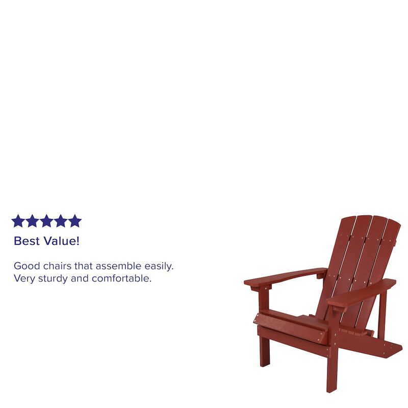 Commercial All-Weather Poly Resin Wood Adirondack Chair image number 1